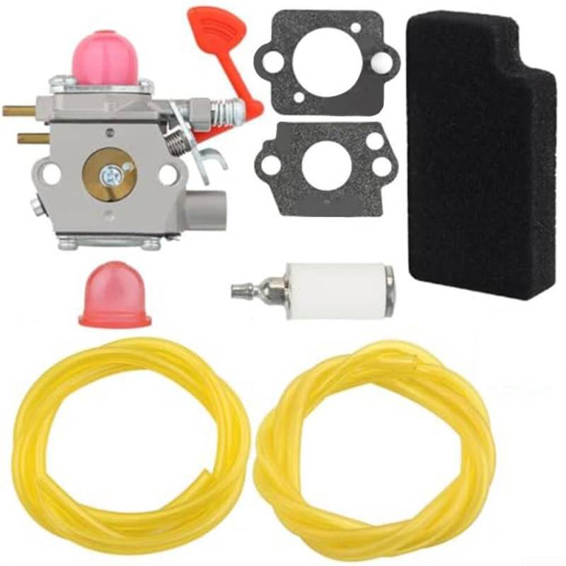 WT 875 Vergaser für Poulan BVM200C Gebläse, inklusive Luftfilter und Zusatzkomponenten von Lecreatekit