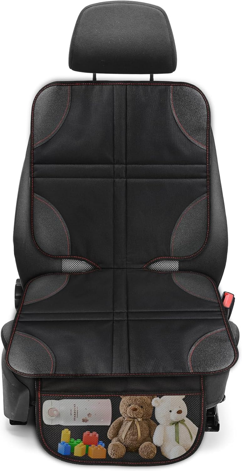 Ledebouk 1 Stück Kindersitzunterlage ISOFIX geeignete Sitzschoner Auto Kindersitz, rutschfest Wasserabweisender Autositzschoner, Autositzauflage Sitzschutz, für Babyschale, Kindersitz & Haustiere von Ledebouk
