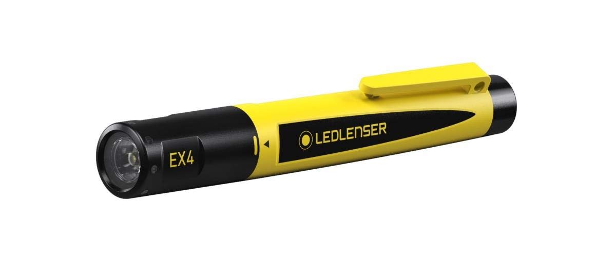 Ledlenser EX4 LED Taschenlampe, Zone 0/20 Stiftlampe, Pen-Light, explosionsgeschützt, 50 Lumen, 35 Meter Leuchtweite, 7 Stunden Leuchtdauer, mit Batterie betrieben, inkl. Batteriesatz, 1 Stk. von Ledlenser