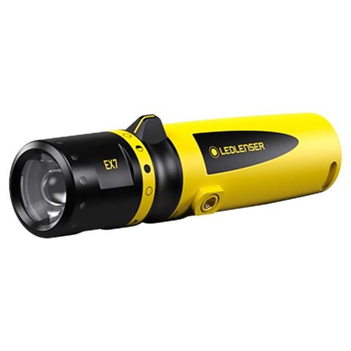 Ledlenser EX7 LED Taschenlampe, explosionsgeschützt, EX-Zone 0/20 fokussierbar, mit Batterien betrieben, 200 Lumen, 120 Meter Leuchtweite, 45 Stunden Leuchtdauer 1 Stk. von Ledlenser