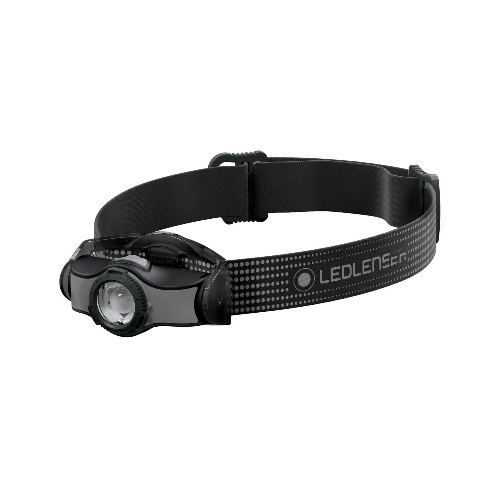 Ledlenser MH3 Outdoor Stirnlampe LED, Schwarz/Grau, 200 Lumen, fokussierbar, Leuchtweite 130m, Leuchtdauer bis 35h, Metallclip, inkl. Batterie, Kopflampe von Ledlenser