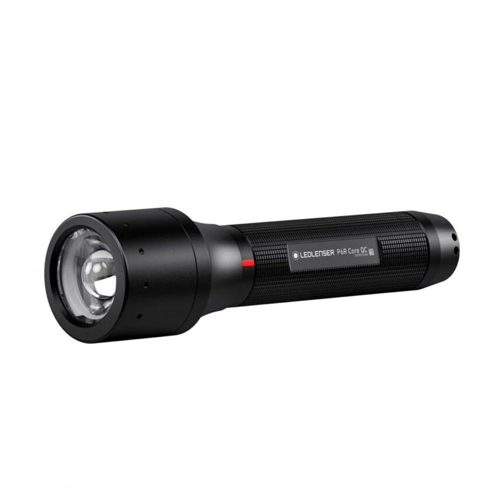 Ledlenser P6R Core QC LED Taschenlampe, Multicolor-LED (weiß, rot, grün, blau), aufladbar mit 18650 Lithium Akku, Strobe Funktion, 270 Lumen, 335m Leuchtweite, inkl. Akku, Jagen, Angeln, Outdoor von Ledlenser