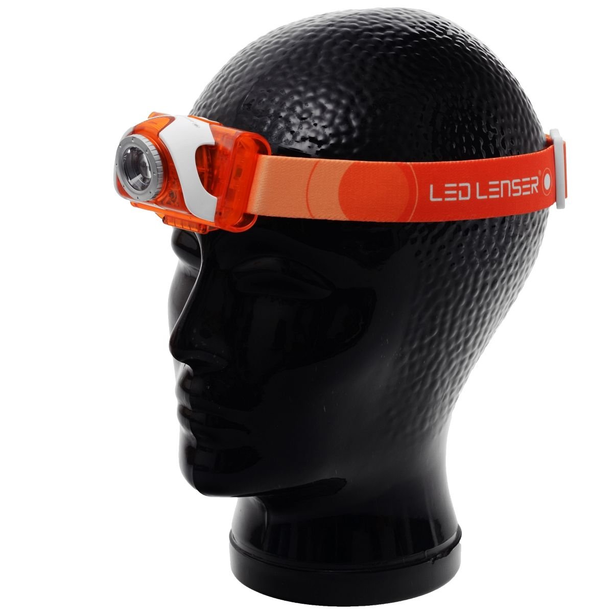 Ledlenser SEO3 LED Stirnlampe, helle 100 Lumen, 40 Stunden Laufzeit, batteriebetrieben, rotes Licht, orange, inkl. Batterien von Ledlenser