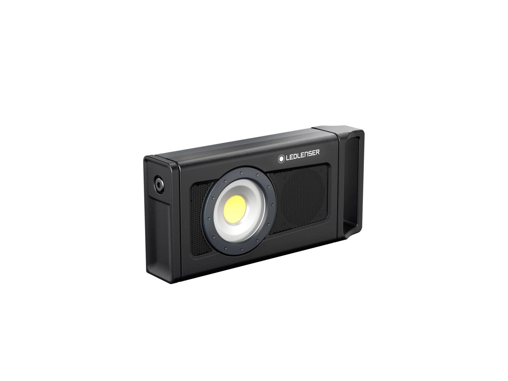 Ledlenser iF4R music LED Baustrahler, aufladbar, kabellos, IP54, 2500 Lumen, Bluetooth Lautsprecher, flexibler Standfuß mit Magnet, Stativhalterung, Arbeitsleuchte, Flutlicht von Ledlenser