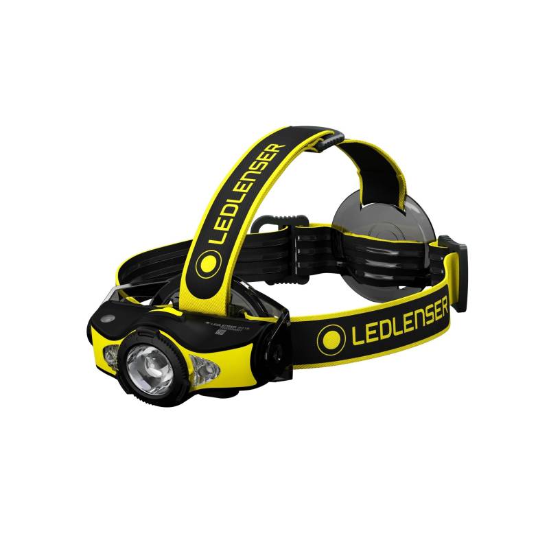 Ledlenser iH11R Professionelle Stirnlampe LED, aufladbar mit Akku, 1000 Lumen, div. Helmbefestigungen, fokussierbar, personalisierbar via App, Leuchtdauer bis 100h, Rot-/Grün-/Blaulicht, Handwerker von Ledlenser