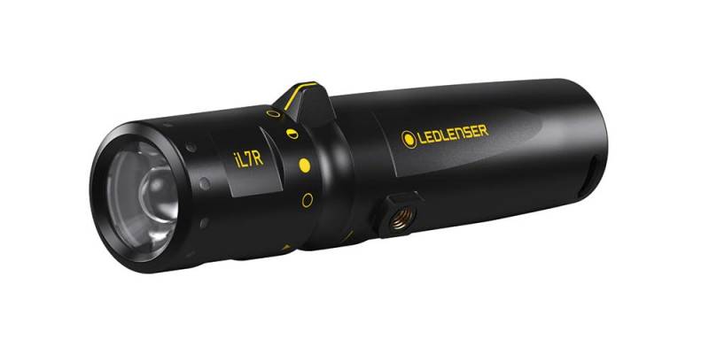 Ledlenser iL7R LED Taschenlampe, explosionsgeschützt, wiederaufladbar, fokussierbar, 360 Lumen, 170 Meter Leuchtweite, 40 Stunden Laufzeit, inkl. Charging Station, Gürtelclip und Power Adapter, 1 Stk. von Ledlenser