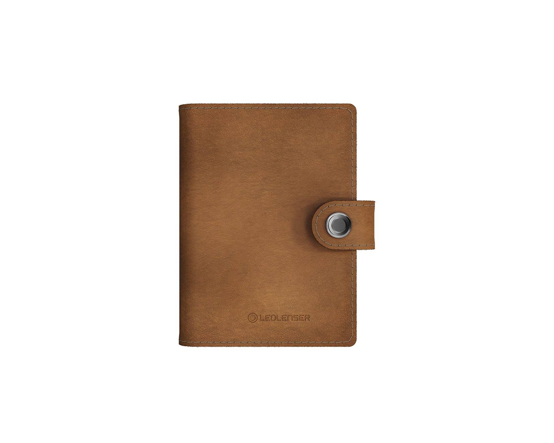 Lite Wallet Classic Caramel - Edler Kartenhalter aus hochwertigem hell-braunen Leder - Integrierte LED-Lampe mit Zwei Lichtstärken - RFID-Blocker zum Schutz persönlicher Daten - Lite Wallet Classic Caramel - Edler Kartenhalter aus hochwertigem hell-braunen Leder - Integrierte LED-Lampe mit Zwei Lichtstärken - RFID-Blocker zum Schutz persönlicher Daten - von Lite Wallet