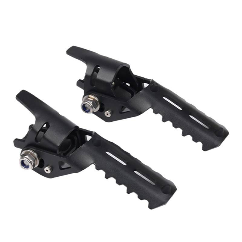 LeeQinersw 2pcs Motorcycle Motor Guard Highway Footrups Folding Foot Clips High Performance Foot Pegs, Schwarz von LeeQinersw