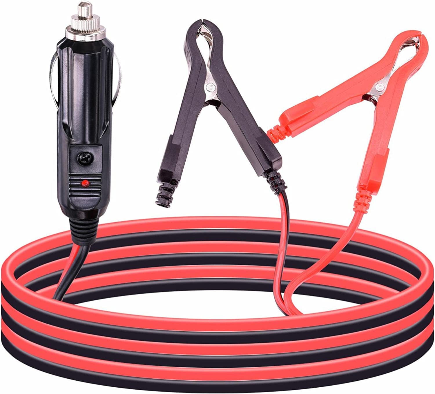 Leehitech 3M 12V/24V Zigarettenanzünder Verlängerungskabel mit LED, Buchse Stecker Auto Ladegerät Adapter mit Autobatterie-Clip Kabel 16AWG 15A Sicherung Wasserdicht Zigarette Feuerzeug für KFZ LKW Leehitech 3M 12V/24V Zigarettenanzünder Verlängerungskabel mit LED, Buchse Stecker Auto Ladegerät Adapter mit Autobatterie-Clip Kabel 16AWG 15A Sicherung Wasserdicht Zigarette Feuerzeug für KFZ LKW von Leehitech