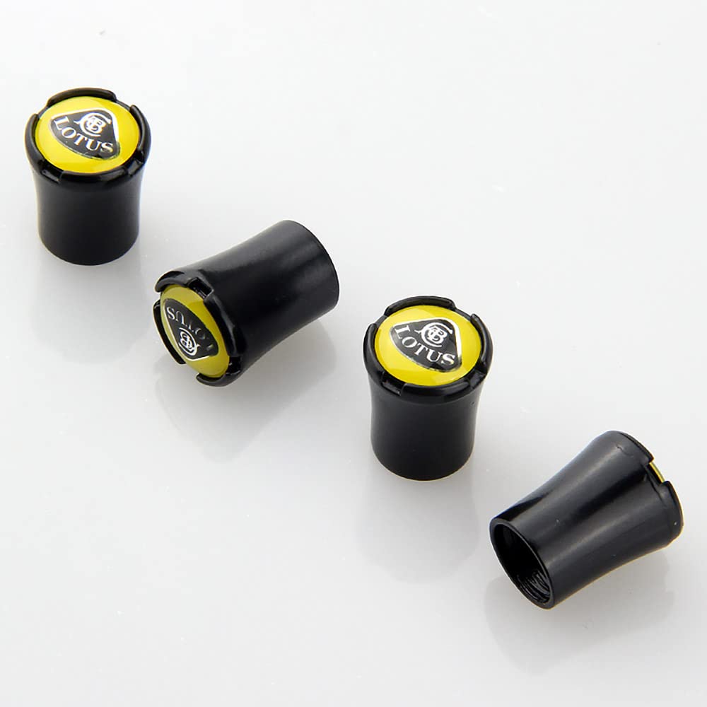 4Stück Auto Ventilkappen Reifenventile, für Lotus Radschaftabdeckung staubkorrosionsbeständiges Zubehör von Leenax Enterprises