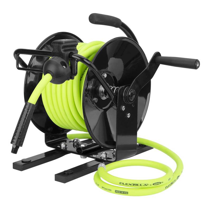 Legacy Manufacturing Flexzilla ZillaGreen L8651FZ Tragbare manuelle offene Luftschlauchrolle, 0,95 cm x 15,2 m, robust, leicht, Hybrid, ZillaGreen von Legacy Manufacturing