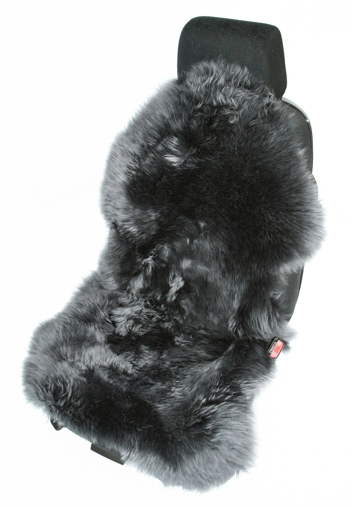 Leibersperger Sitzauflage aus echtem Lammfell Naturform mit Haltegummi in Farbe (anthrazit) von Leibersperger