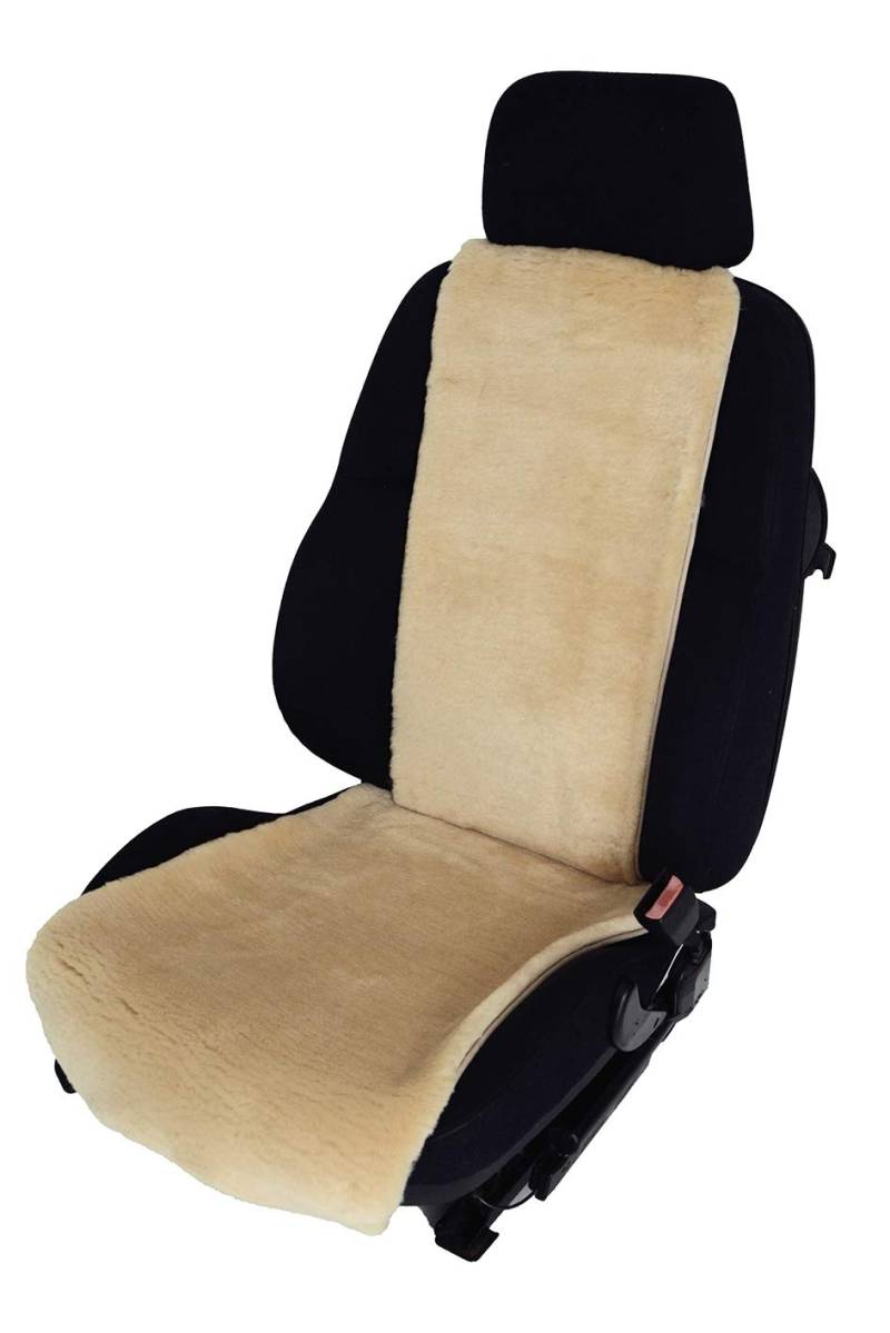 Leibersperger Felle Autositzbezug Autositzauflage Autofell Premium aus Lammfell Sport/Höcker/Premium mit Gummischlinge (Beige) von Leibersperger