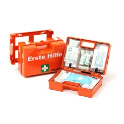 LEINA-WERKE 21063 Erste Hilfe-Koffer MULTI mit Druck: 2-farbig orange - mit Inhalt: DIN 13157, 1 Stk. von LEINA-WERKE