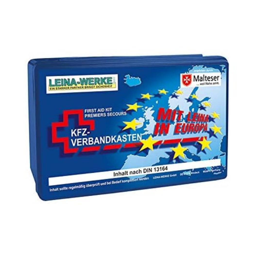 LEINA-WERKE REF 10102 Leina Kfz-Verbandkasten Euro, Inhalt DIN 13164, blau LEINA-WERKE REF 10102 Leina Kfz-Verbandkasten Euro, Inhalt DIN 13164, blau von LEINA-WERKE