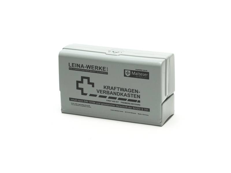Leina-Werke 10053 KFZ-Verbandkasten Leina-Star II, Grau/Schwarz von LEINA-WERKE