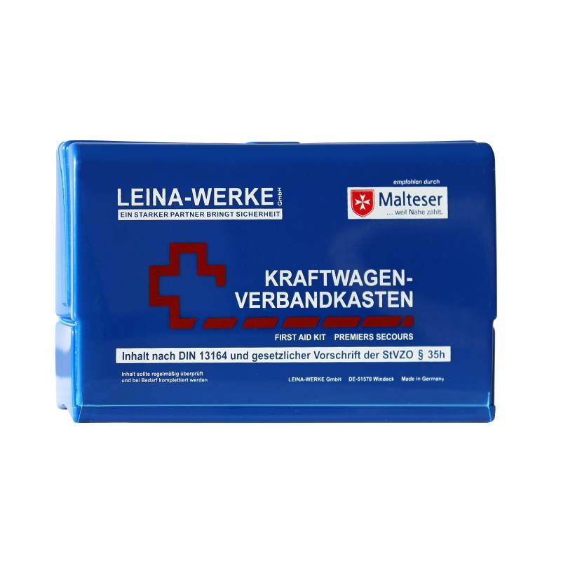 Leina-Werke 10057 KFZ-Verbandkasten Leina-Star II, Blau/Weiß/Rot von Leina-Werke