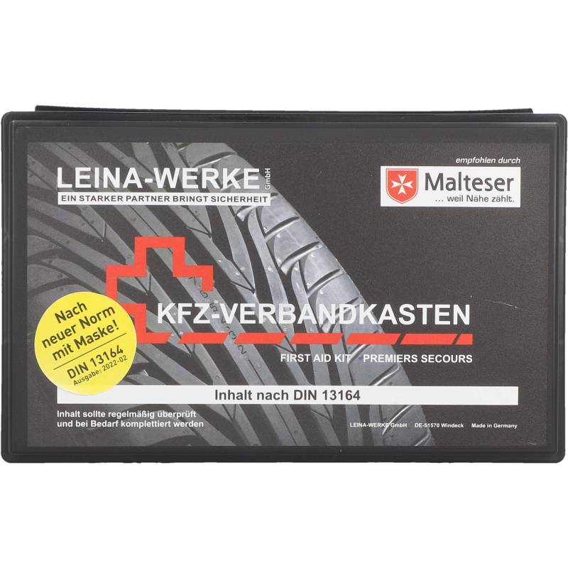 LEINA-Werke 10105 KFZ-Verbandkasten Fotodruck, Schwarz/Mehrfarbig, 1 x 10 Stücke von Leina