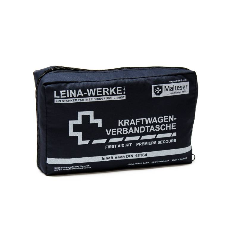 Leina-Werke 11005 KFZ-Verbandtasche Compact mit Klett, Blau/Weiß von Leina-Werke