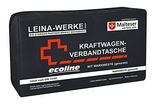 Leina-Werke 11023 KFZ-Verbandtasche Compact mit Warnweste und Klett, 1-Farbig Sortiert von Leina-Werke