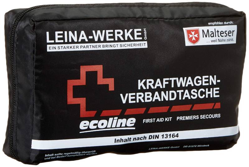 Leina-Werke 110363 KFZ-Verbandtasche Compact Ecoline mit Klett, 2-Farbig Sortiert, Assorted/2-color Print von LEINA-WERKE