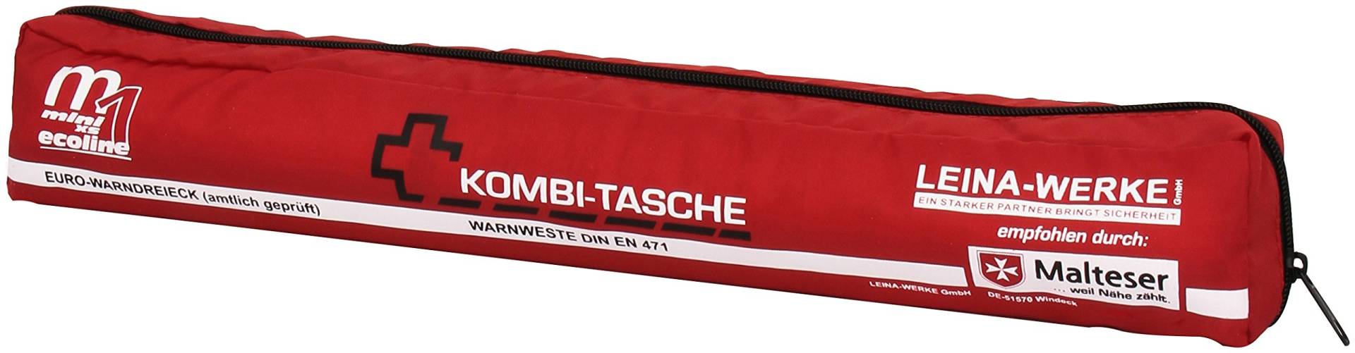 Leina-Werke 14060 Mini-Kombitasche M1 Ecoline mit Klett, XS, Rot/Schwarz/Weiß von Leina-Werke