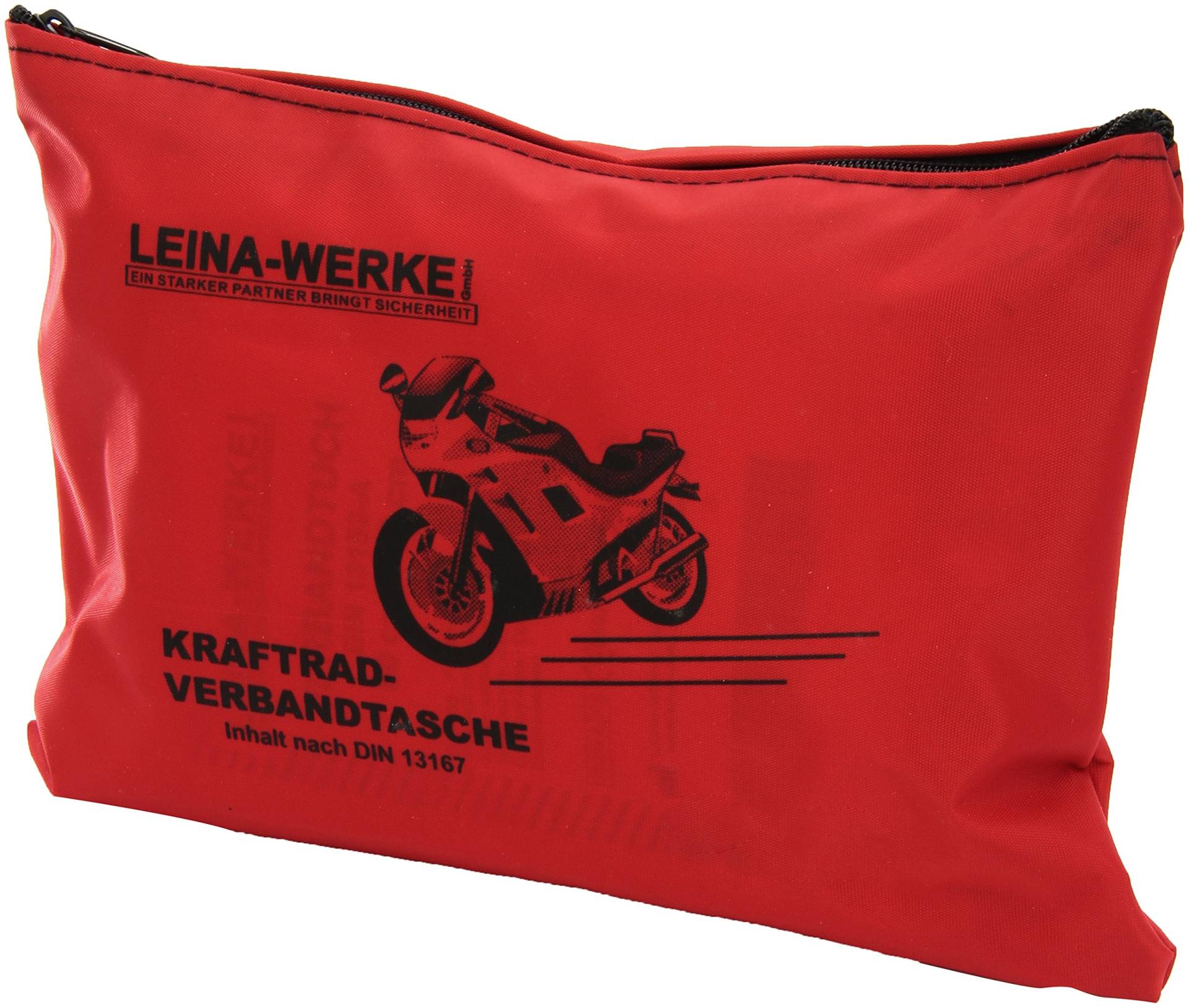 Leina-Werke 17000 Kraftrad-Verbandtasche Typ I ohne Klett, Rot/Schwarz von LEINA-WERKE