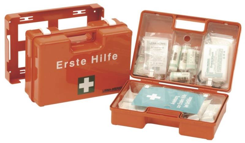 LEINA-WERKE REF 21092 Erste-Hilfe-Koffer MAXI, Inhalt DIN 13169, orange von LEINA-WERKE