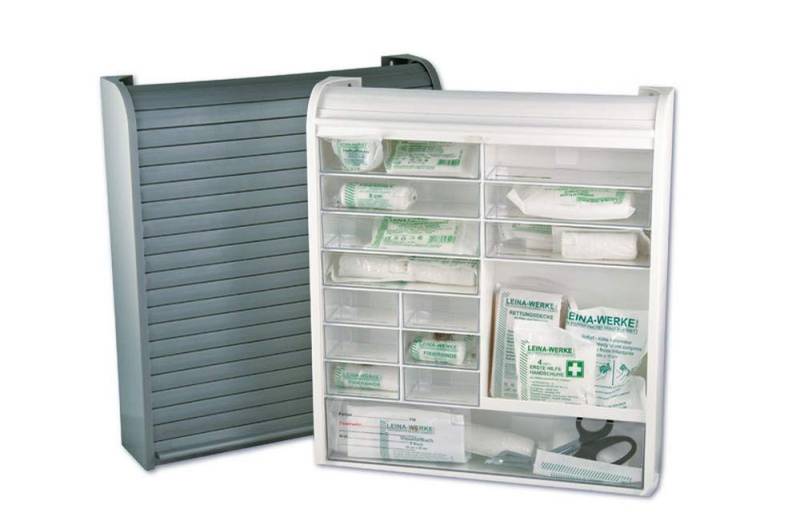 LEINA-WERKE REF 22080 Verbandschrank Sani Roll, ohne Inhalt, weiß von LEINA-WERKE