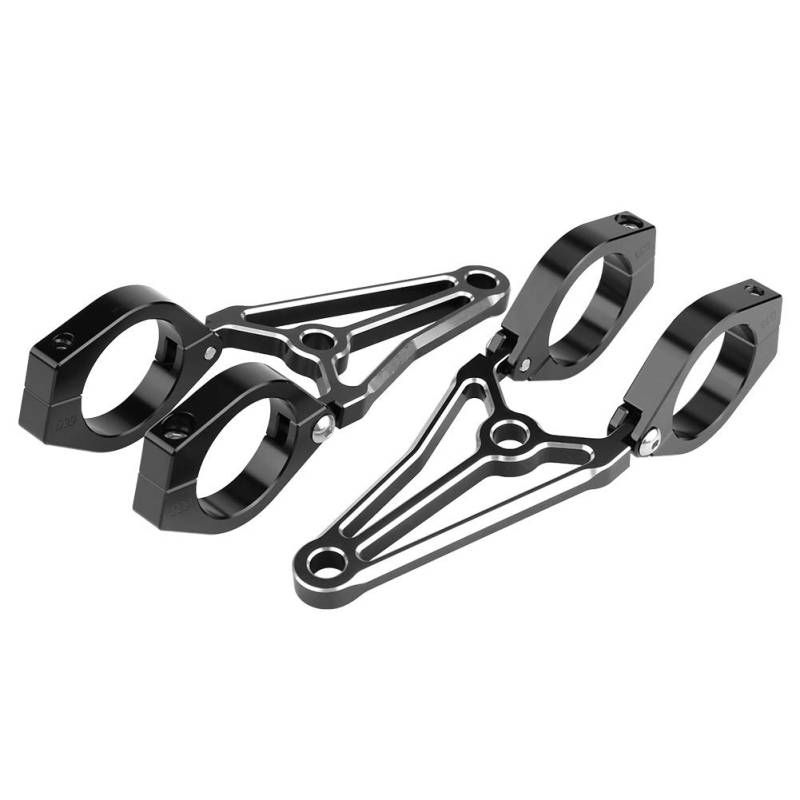 Motorrad Scheinwerferhalter, Aluminium Scheinwerferhalterung, 1 Paar Scheinwerfer Halterung Gabel Kopf Lampenhalter für Cafe Racer 41mm von Leinggg