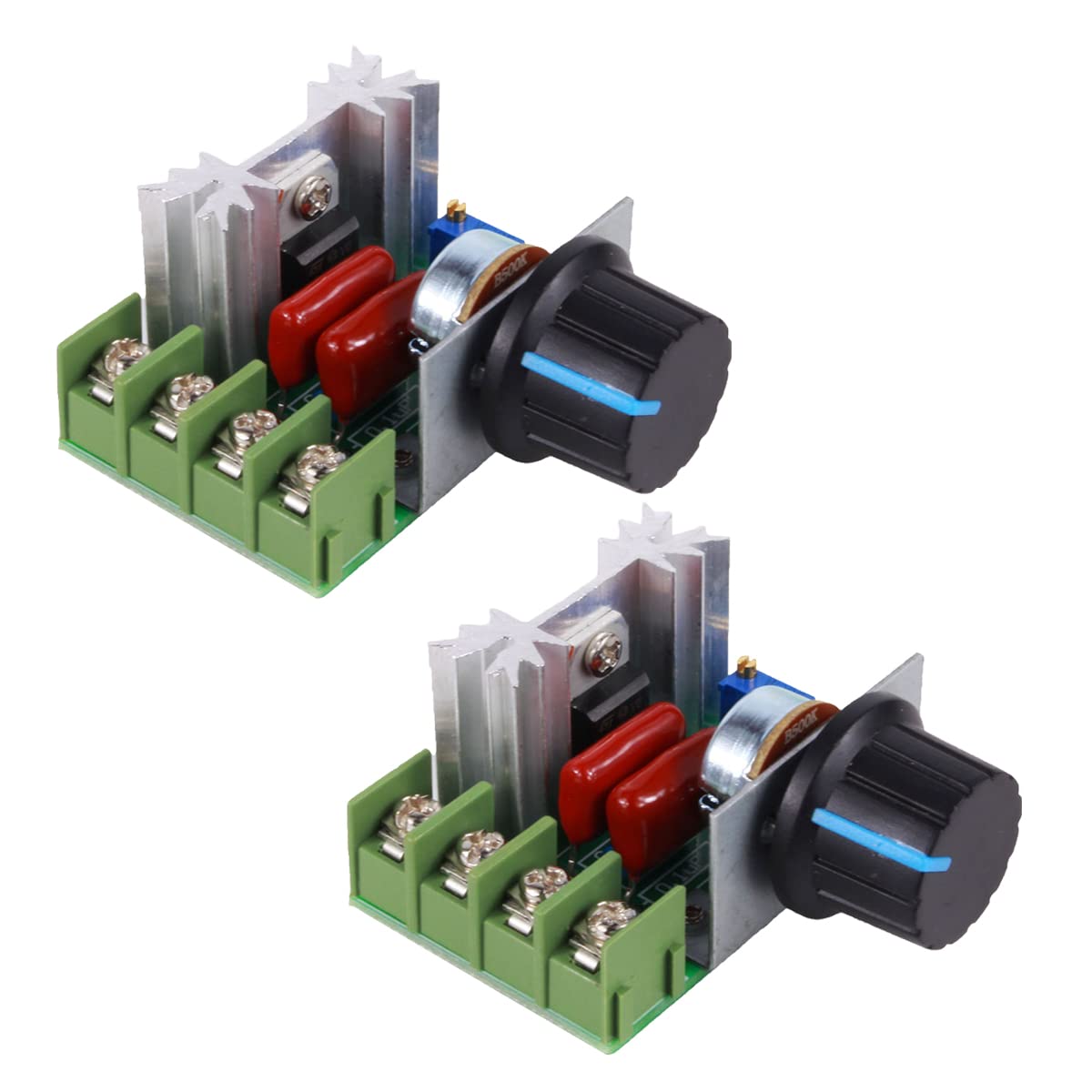 2 Pack 2000W AC Motor Drehzahlregler,50-220V 25A einstellbarer Spannungsregler,mit Drehzahlregler,kann Dimmen erreichen,Thermostate,Druckreglereffekt 2 Pack 2000W AC Motor Drehzahlregler,50-220V 25A einstellbarer Spannungsregler,mit Drehzahlregler,kann Dimmen erreichen,Thermostate,Druckreglereffekt von Lelukee
