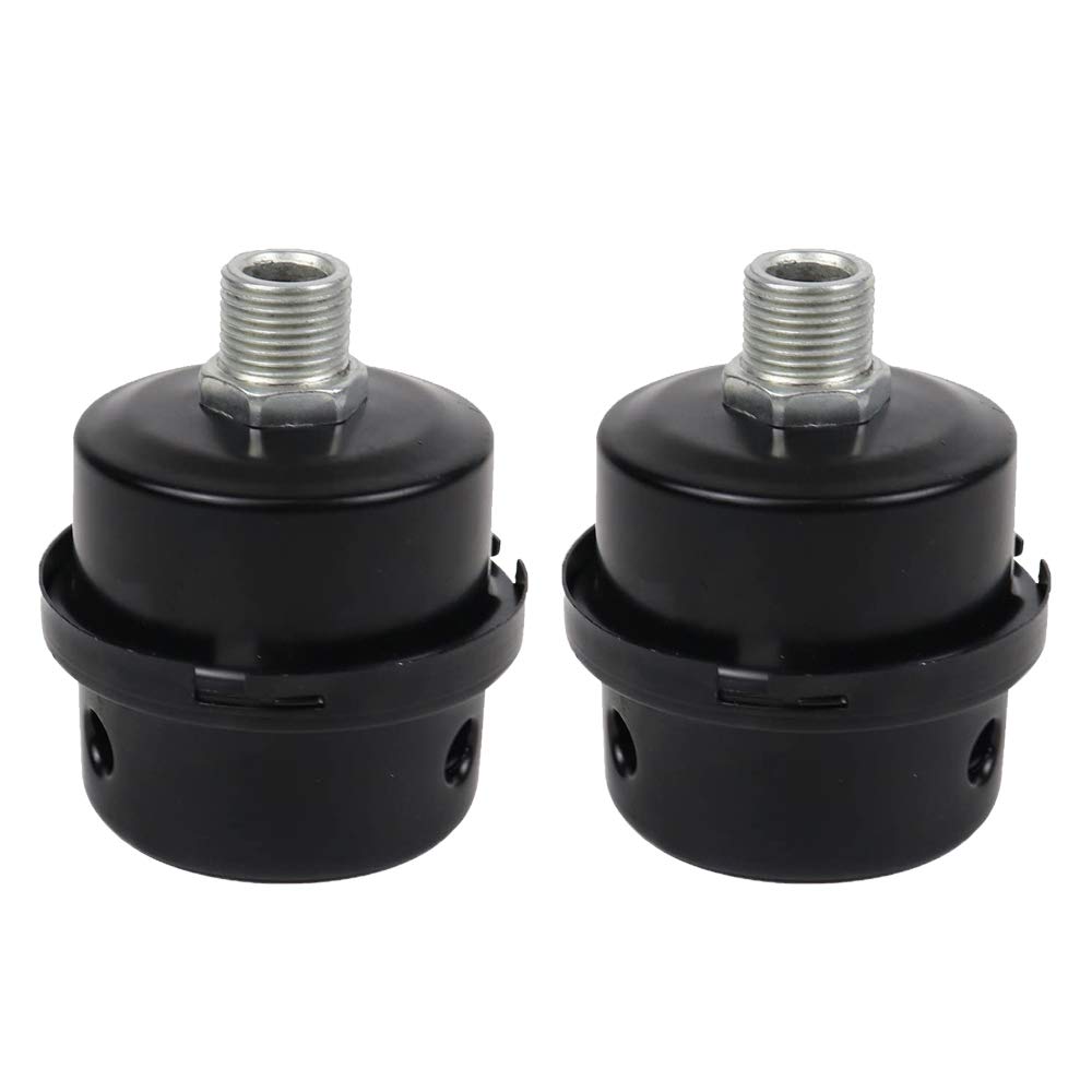 2 Stück Filter-Schalldämpfer, 1/2 " Gewindeanschluss Kompressor Schalldämpfer,Luftkompressor, Schalldämpferfilter, schwarzer Metallansaugfilter, ideales Zubehör für Luftkompressoren 2 Stück Filter-Schalldämpfer, 1/2 " Gewindeanschluss Kompressor Schalldämpfer,Luftkompressor, Schalldämpferfilter, schwarzer Metallansaugfilter, ideales Zubehör für Luftkompressoren von Lelukee