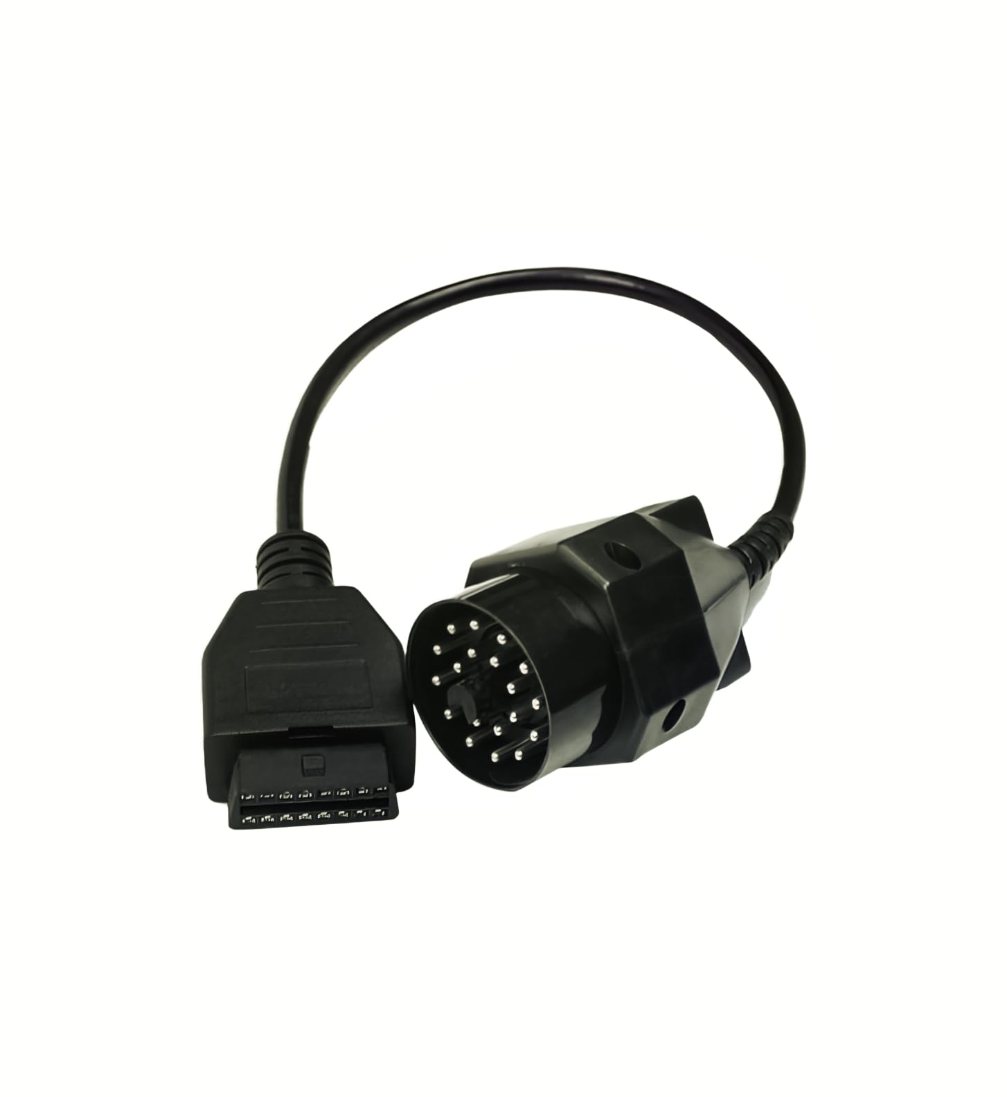 Lelukee OBD2 20 Pin auf 16 Adapterstecker Scannerkabel runder Diagnose-OBDII-Adapter für E36 E38 E39 E46 E53 X5 Z3 von Lelukee