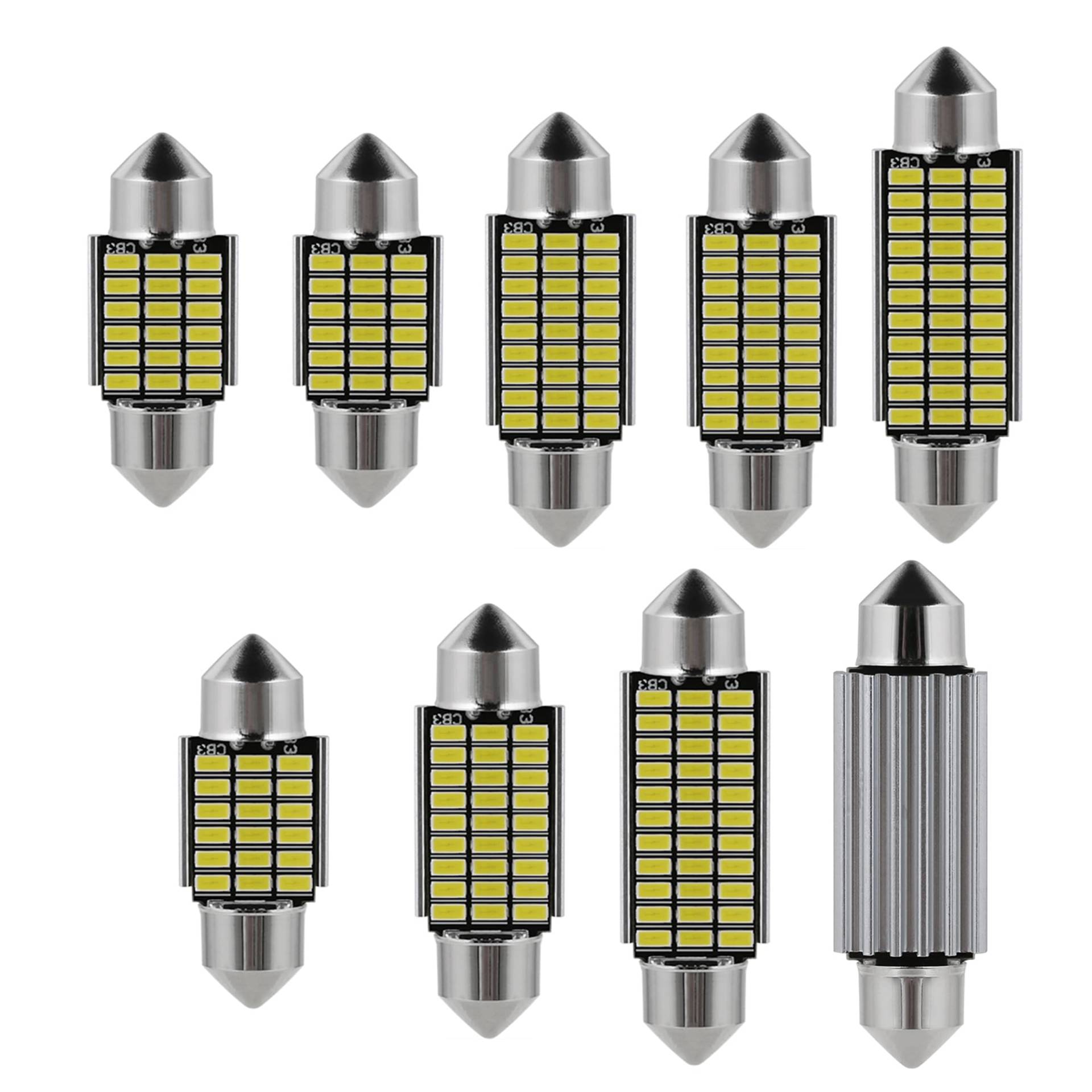 Lenmenvelia 31 36 41mm Innen Beleuchtung,9Pcs 12V Weiß Innen-/Außenbeleuchtung von Lenmenvelia