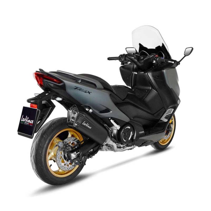 LeoVince Sportauspuff Komplettanlage LV-12 Edelstahl BLACK Yamaha T-MAX 560 Bj.2020-2023 EURO5 +Kat von LeoVince