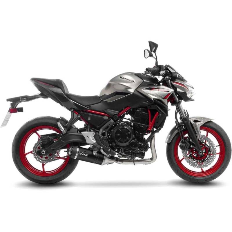 LeoVince Sportauspuff LV One EVO BLACK Komplettanlage Kawasaki Z 650 Bj.2021-2025 EURO5/5+/+ABE/+Kat von LeoVince