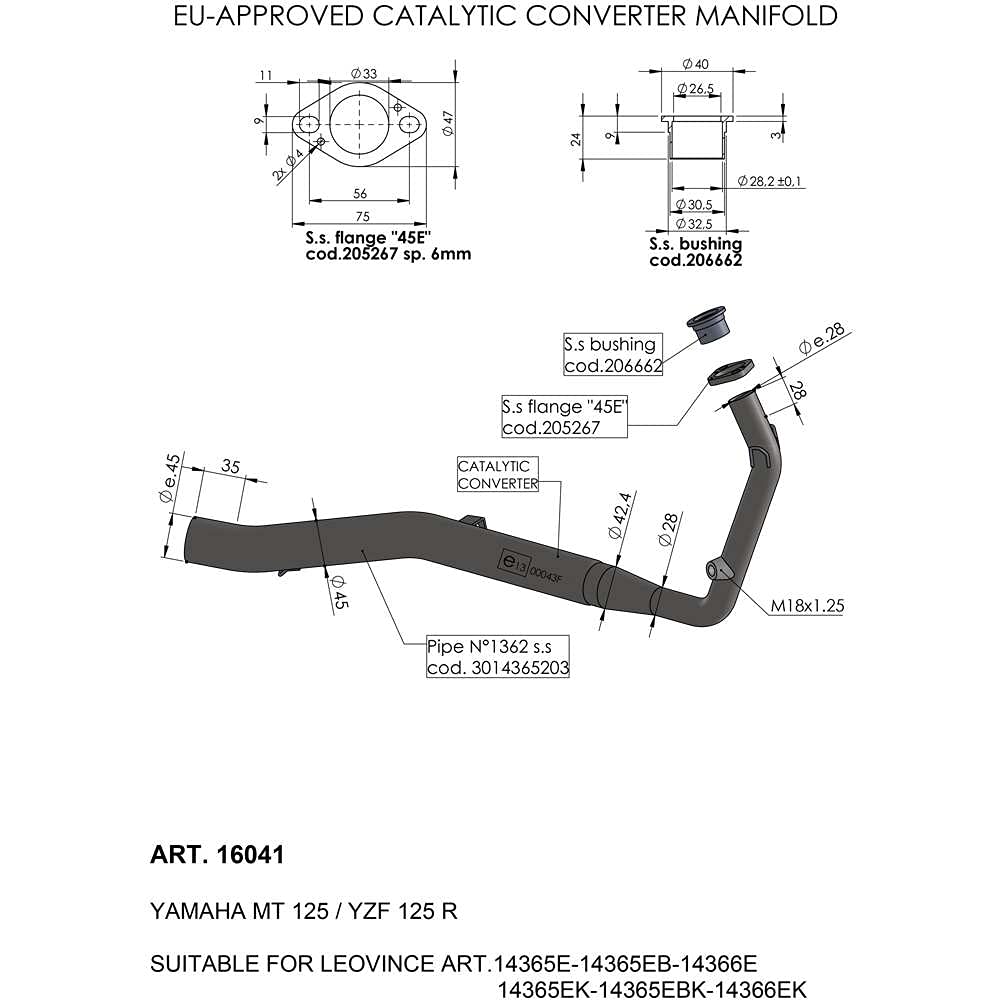 SBK EU-APPROVED CATALYTIC CONVERTER MANIFOLD SBK EU-APPROVED CATALYTIC CONVERTER MANIFOLD von LeoVince
