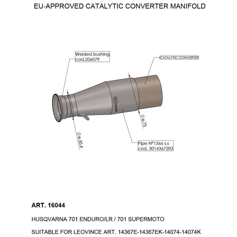 SBK EU-APPROVED CATALYTIC CONVERTER MANIFOLD von LeoVince