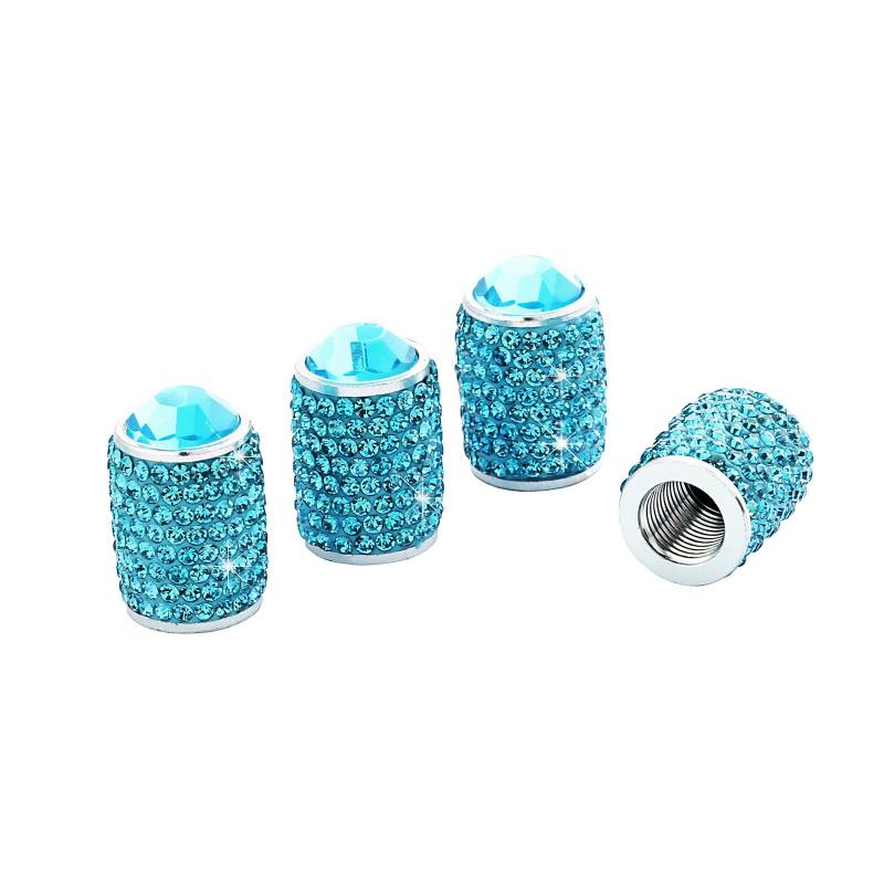 4PCS Reifenventile Kappen Mit Strasssteinen Allgemeine Fit Metallreifenventile Deckt Einfache Installation Für Auto Motorräder Und Fahrräder von Lerpwige