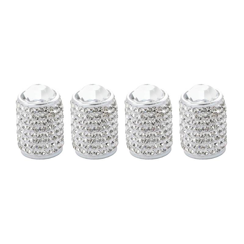 4PCS Reifenventile Kappen Mit Strasssteinen Allgemeine Fit Metallreifenventile Deckt Einfache Installation Für Auto Motorräder Und Fahrräder von Lerpwige