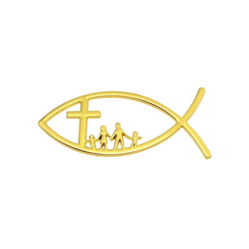 Lerpwige 3D Autofisch Aufkleber Kleber Klebstoff Metall Aufkleber Für Autofenster Stoßfänger Fish Embleme Aufkleber von Lerpwige