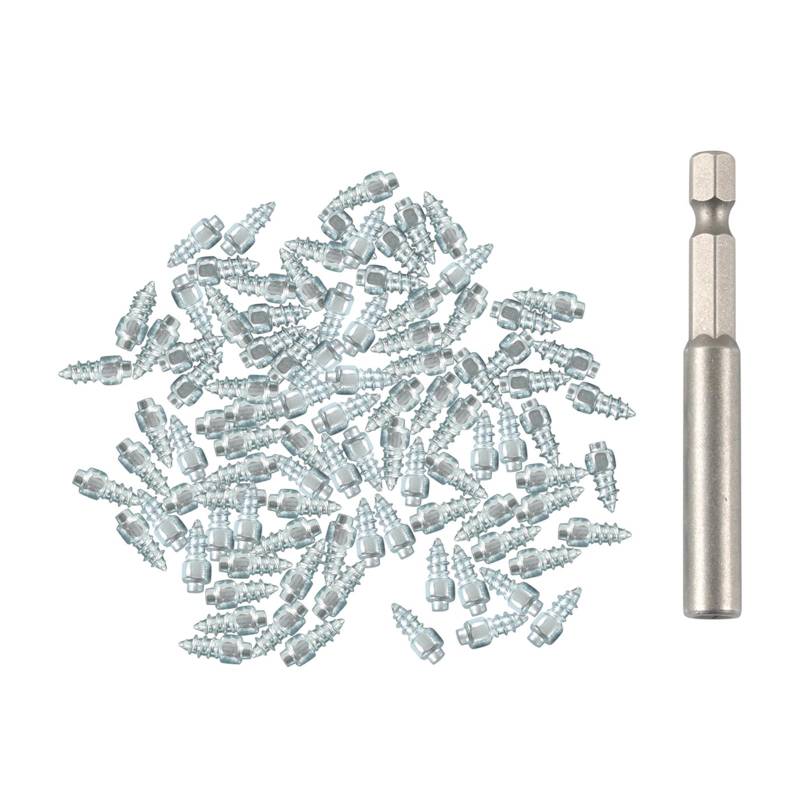 Lerpwige 9mm 12 Mm Stahlschraubstollen 100 Punkte Schneespikes Antisip Antiice Spikes Mit Installationswerkzeug von Lerpwige