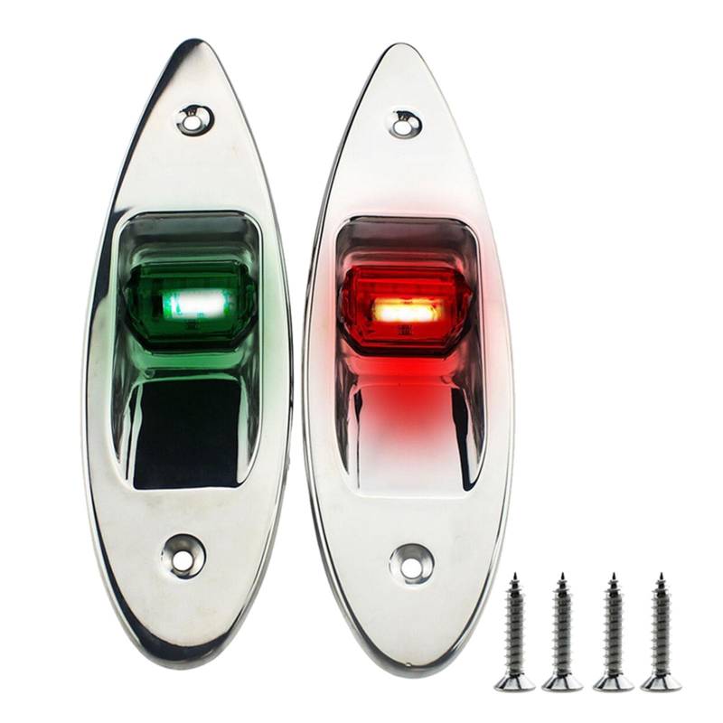 Lerpwige Energieeffiziente LED Navigationslichter Mit Hoher Helligkeit Für Boote Verbessert Die Sicherheit Auf Wasser Mit Einfacher Installation 1 Paar von Lerpwige