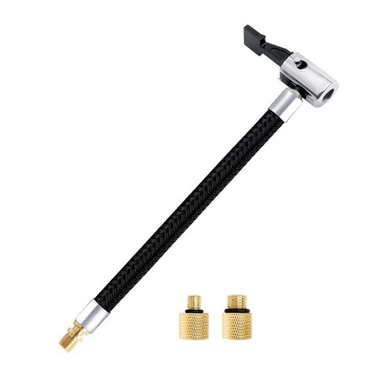 Lerpwige Luftkompressorrohr Mit Adaptern Pumpe Schlauch Inflator Anschluss Inflator Pumpenverlängerungsschlauch Für Motorradreifen von Lerpwige