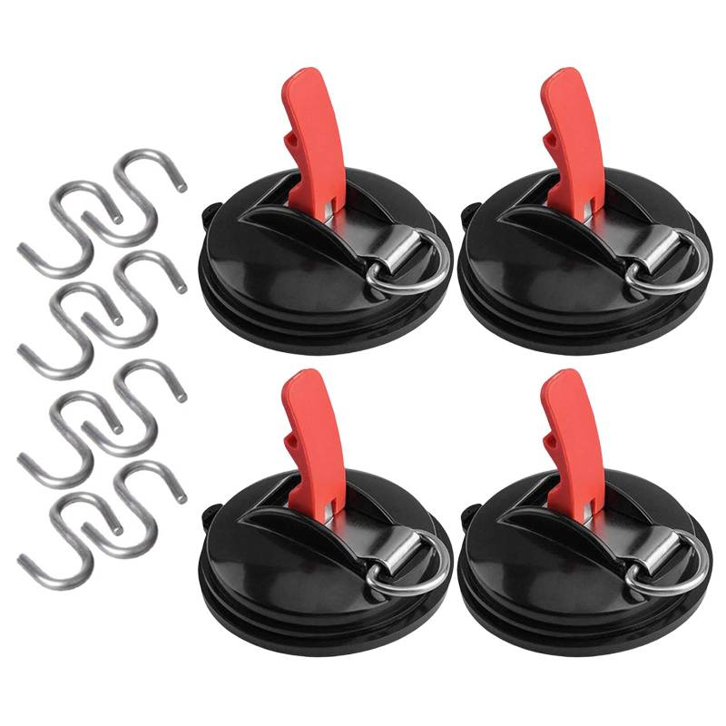 Lerpwige Saugnapfbecher Kleiderbügel Systeme Für Campingausrüstungsbefestigung Multifunktional Car Home Organization Secure Tent Setup von Lerpwige
