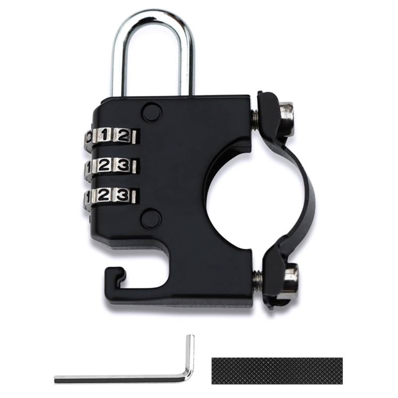 Motorradhelme Lock 3Digit Kombination Vorhängeschloss Antitheft Helme Lock von Lerpwige