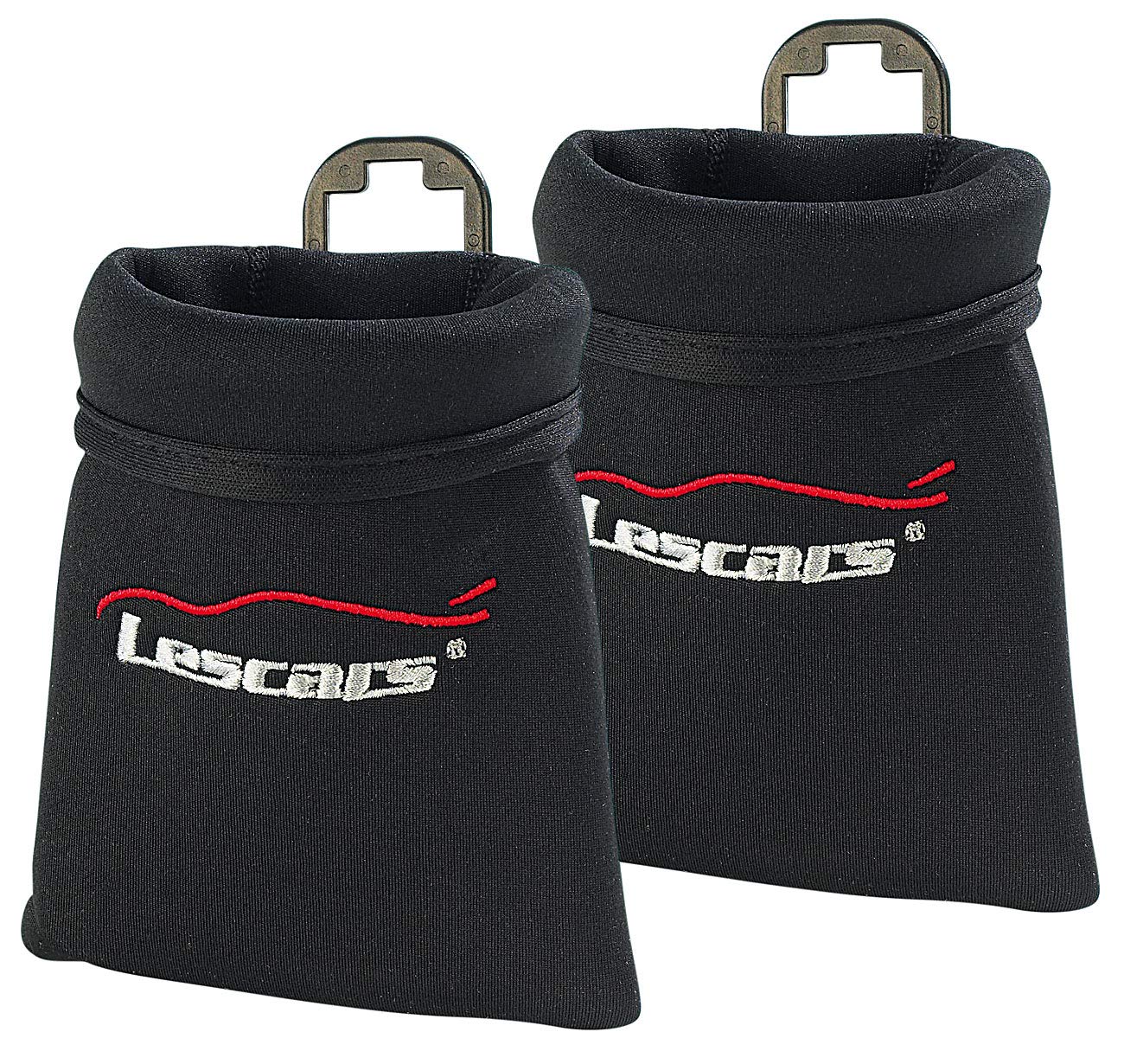 Lescars Brillenablage Auto: 2er-Set Neopren-Smart-Pockets - Die praktischen Taschen im Auto (Brillenhalter Auto selbstklebend, Brillenhalter Auto Armaturenbrett, Autositz Organizer) von Lescars