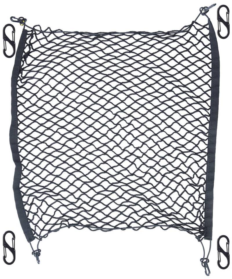 Lescars Autonetz: Universal Kofferraum Gepäcknetz, 70 x 70cm dehnbar, inkl. Klammern (Sicherungsnetz Auto, Sicherheitsnetz Kofferraum, Kofferraumtasche) von Lescars
