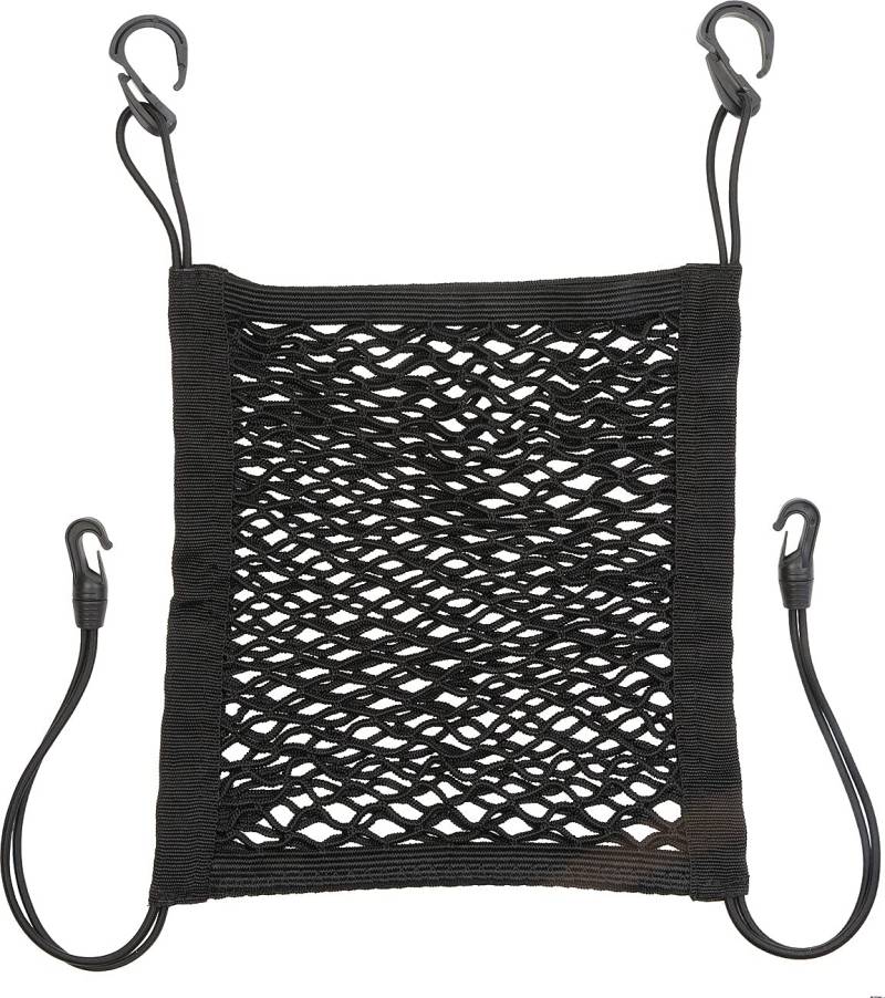 Lescars Gepäcknetz: Kfz-Rückenlehnen-Aufbewahrungsnetz, 30 x 28 cm, elastisch (Netz für Auto Rückenlehne, Kfz-Netz, Smartphone Halterung) von Lescars