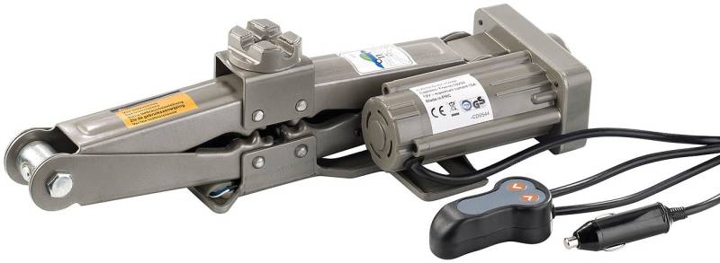 Lescars Scherenwagenheber: Elektrischer Wagenheber, 12 V, 750 kg Hubkraft, für Autos bis 2 t (Elektro Wagenheber, 12V, hydraulisch elektrisch) von Lescars